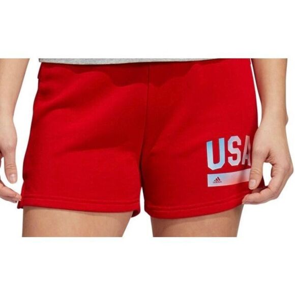 Adidas Pants - Adidas Women S Americana Drawstring Shorts Red Size M